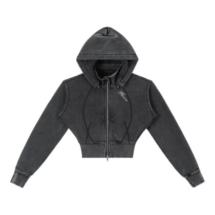 Meruem Washed Cropped Hoodie
